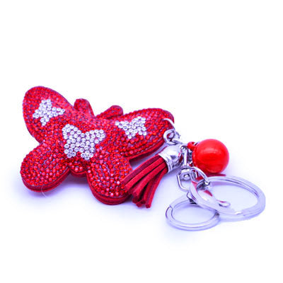 Rhinestones Crystal Bloom Bag Charm & Keychain