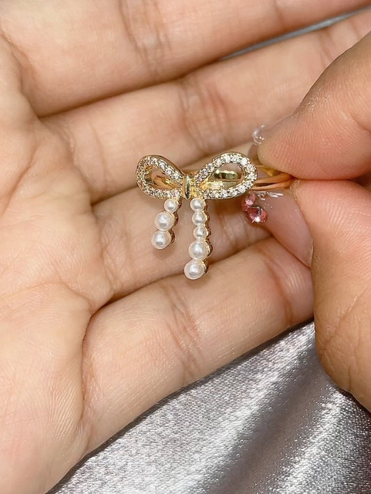 Bow pearl Ring