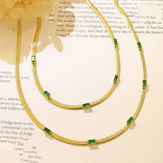 Green Aura Snake Chain